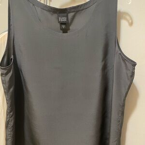 Eileen Fisher Charcoal Gray 100% Sill Tank Top